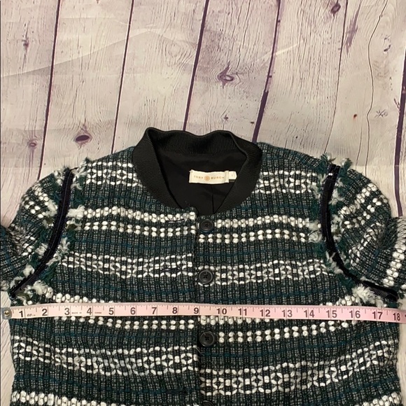 Tory Burch Norfolk Horseback Tweed button front 2 - Picture 10 of 10